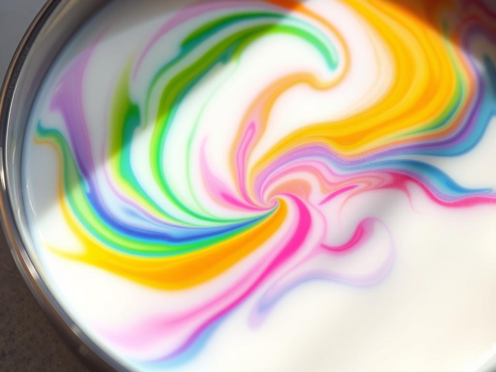 milk rainbow experiment